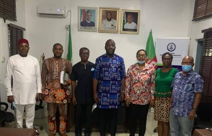 Barr. Chinedu Mbakwe Obi centre with the Real Estate Developers Association of Nigeria (REDAN) after a meeting