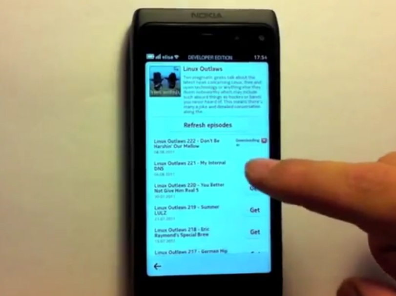 Video: Podcatcher for Nokia N9 and Nokia N950 MeeGo-Harmattan #gPodder : My Nokia Blog - 200