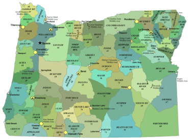 Controlled Hunt Navigation Oregon Department Of Fish Wildlife WMU Map.