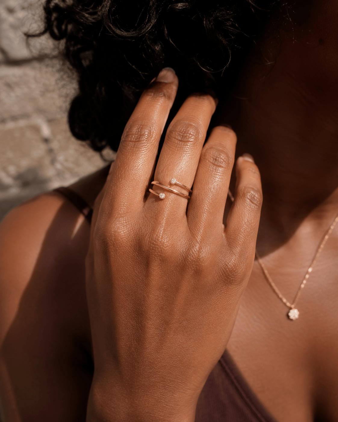 Love Yourself Ring – Gold Plated Layered Stacking Ring for Women | Orysta