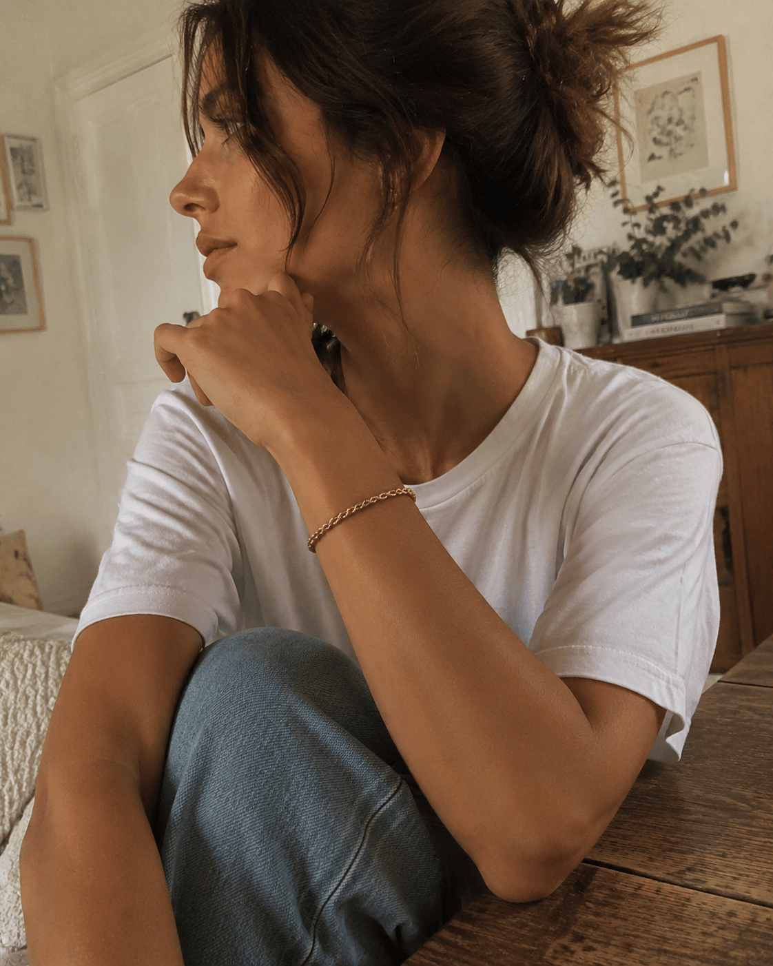 Unbothered Bracelet – Gold Plated Twisted Chain Bracelet for Women | Orysta