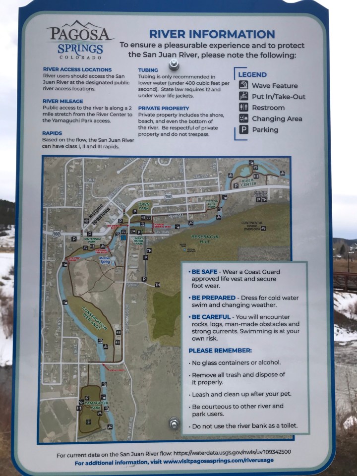 San Juan Riverwalk Map Sign