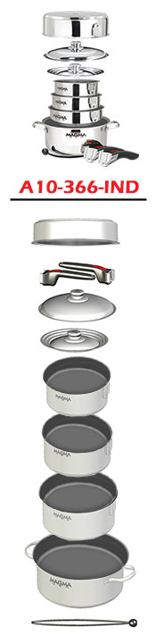 Nonstick Nesting Pots And Pans 7 Pieces Rv Cookware Set For Camper