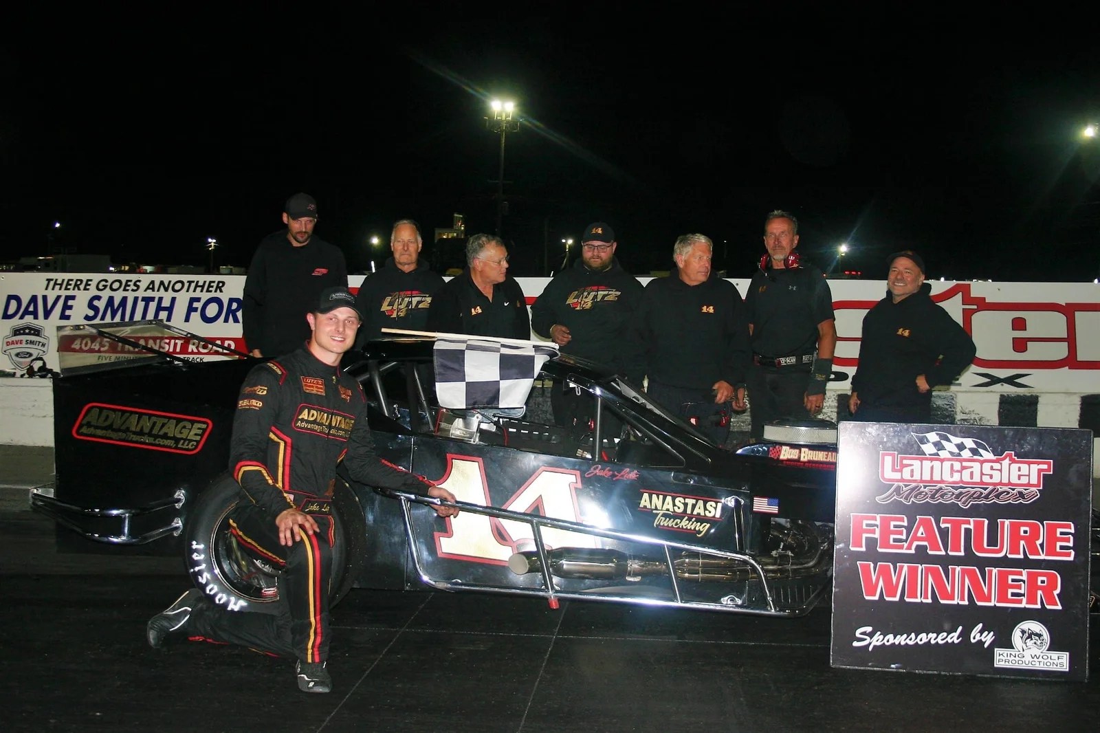 Lutz, Catalano, Bryant, Jankowiak, and Hessler Take Home Lancaster Checkered Flags