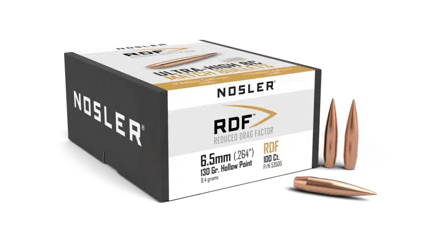 Nosler RDF bullet designed for high ballistic coefficient long - range hunting.