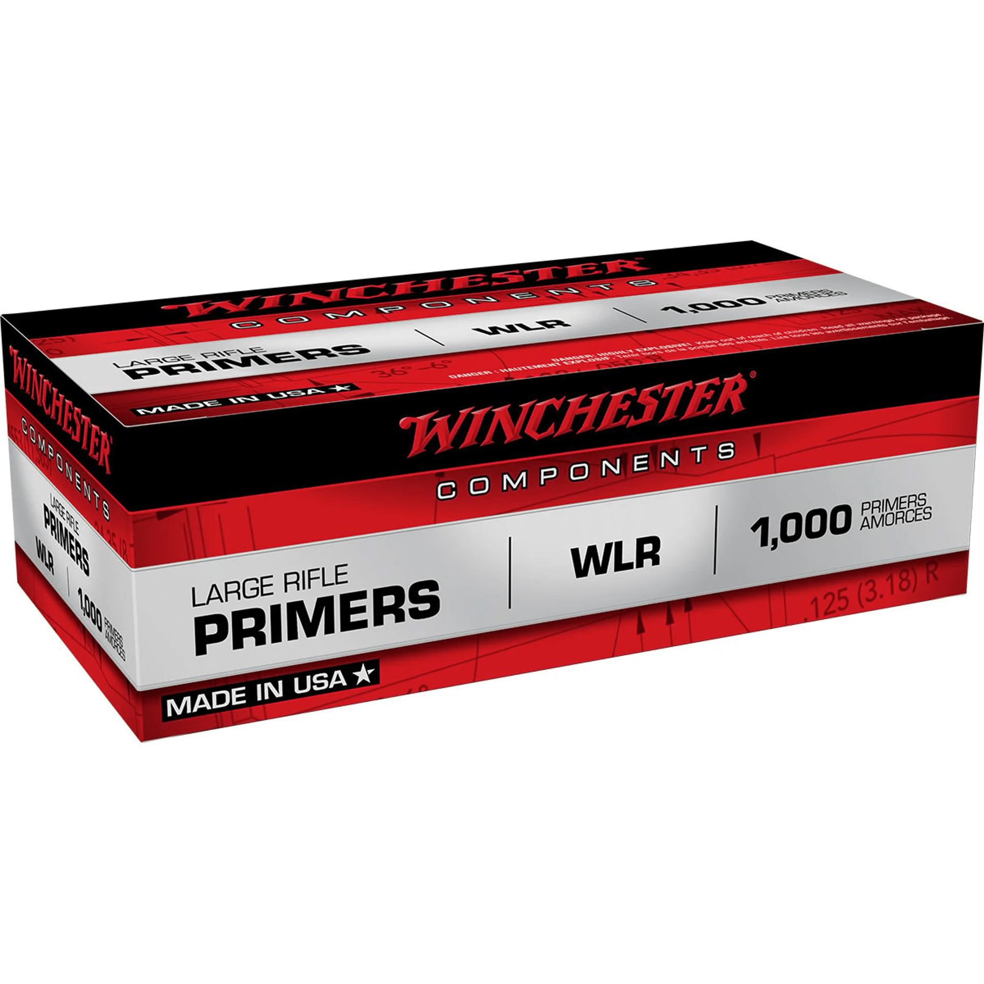 Winchester WLR Large Rifle Primer in packaging
