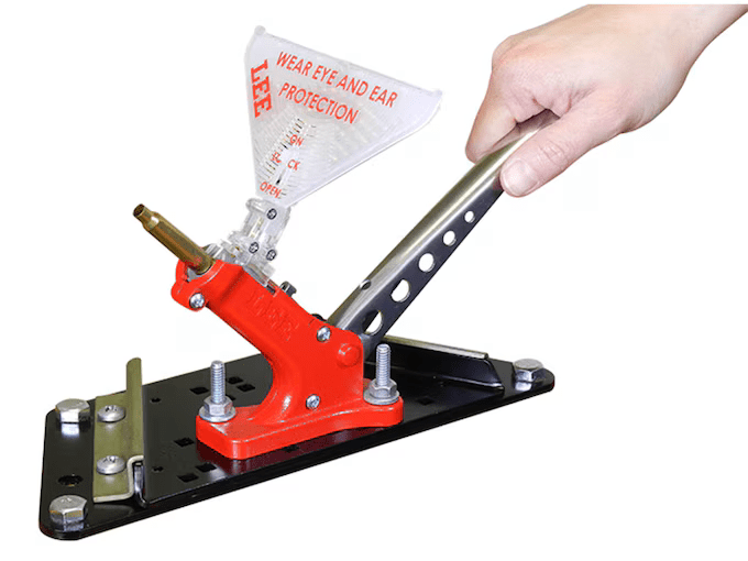 Lee Auto Bench Priming Tool with aluminum alloy body and steel lever