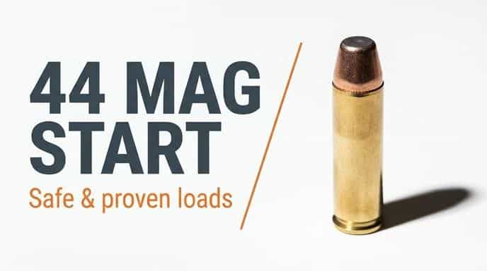 44 Mag Start: Safe & proven loads, with a single brass .44 Magnum cartridge