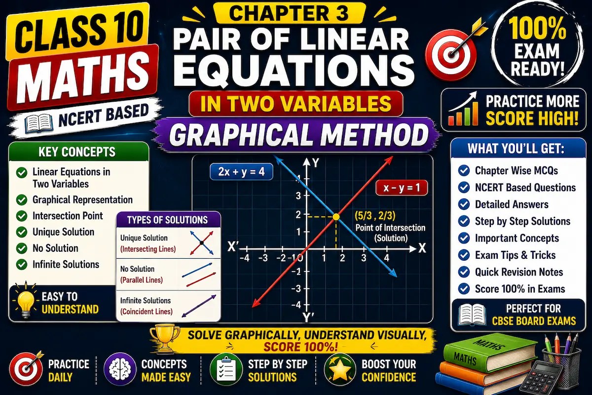 Class 10 Maths Chapter 3 Pair of Linear Equations in Two Variables myschoolstudy.com