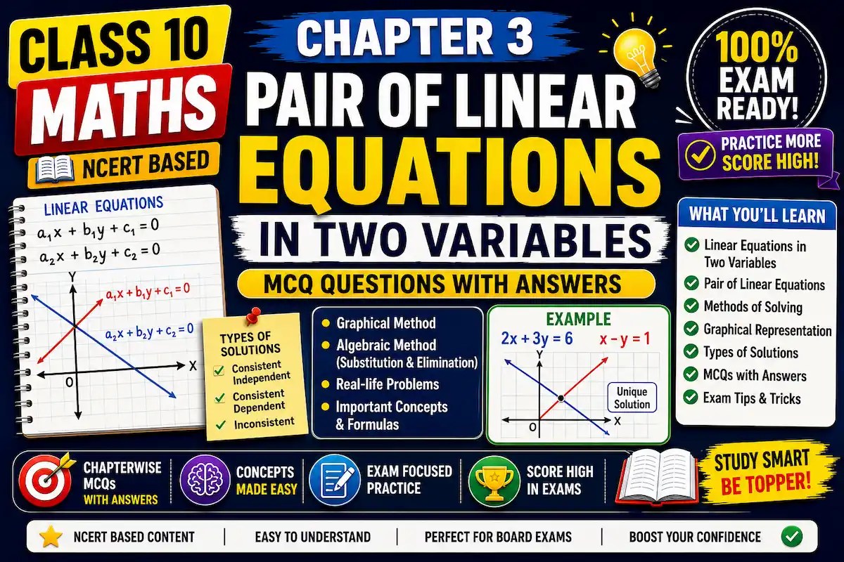 Class 10 Maths Chapter 3 Pair of Linear Equations in Two Variables, myschoolstudy.com