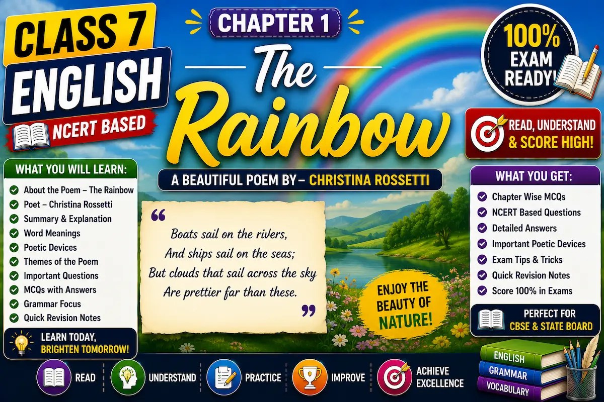 Class 7 English Chapter 1 The Rainbow myschoolstudy.com