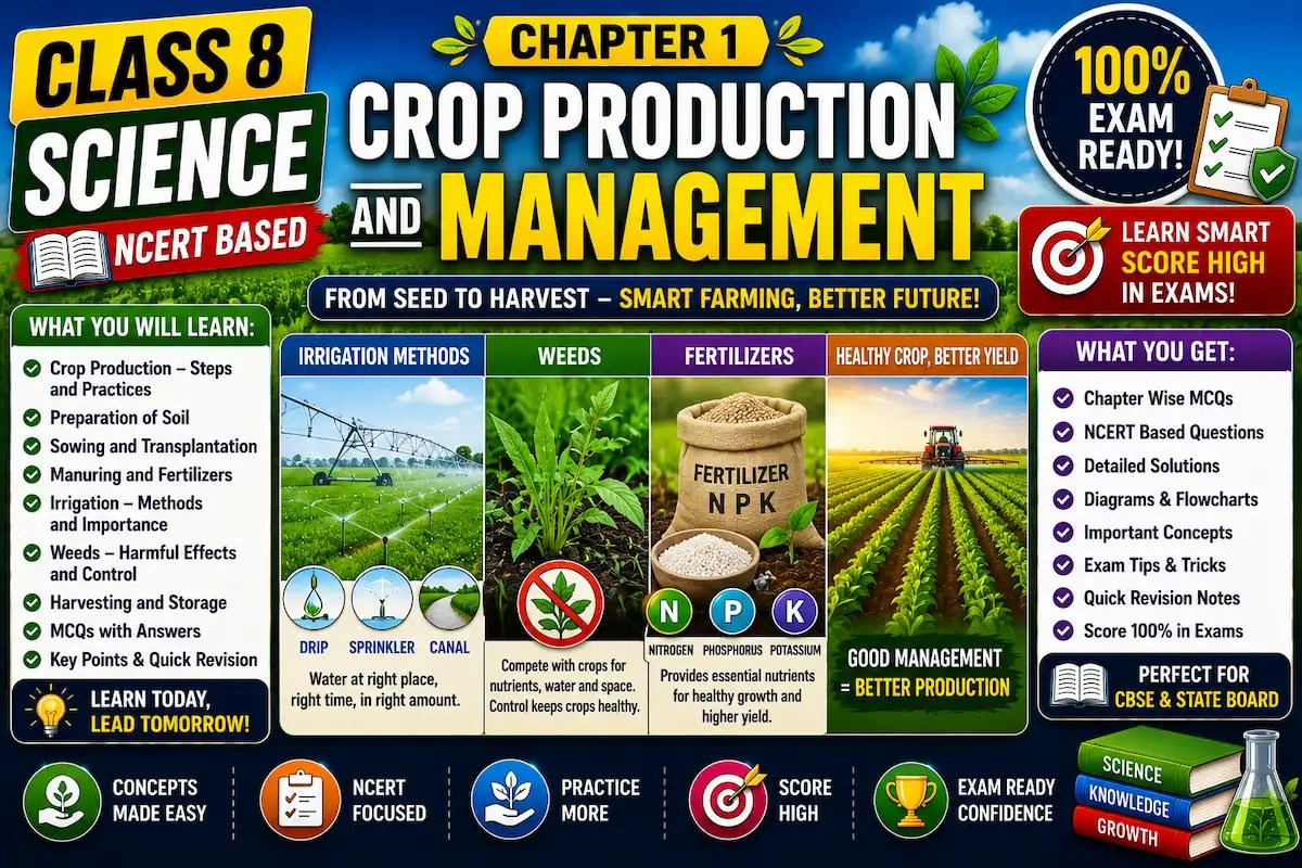Class 8 Science Chapter 1 Crop Production and Management myschoolstud.com