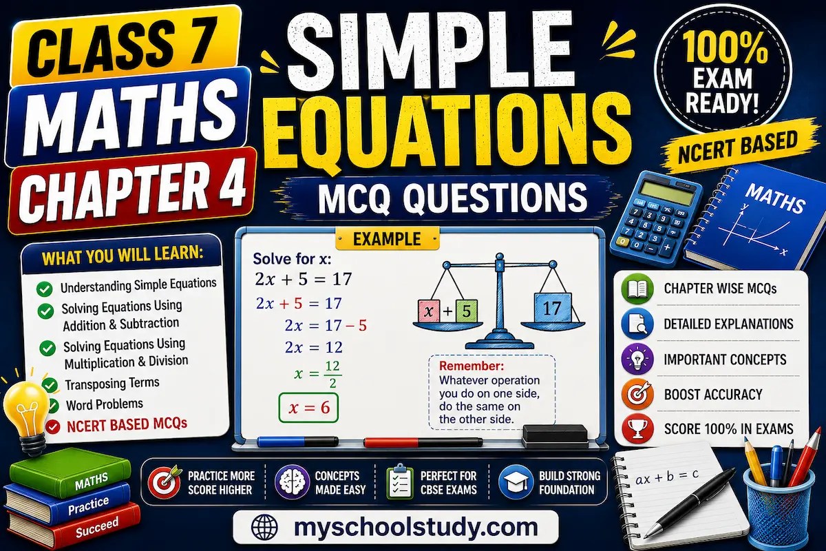 Class 7 Maths Chapter 4 Simple Equations myschoolstudy.com