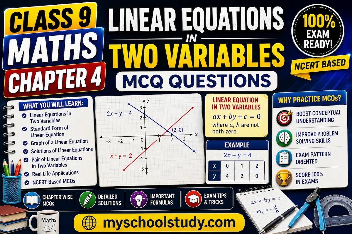 Class 9 Maths Chapter 4 Linear Equations in Two Variables myschoolstudy.com