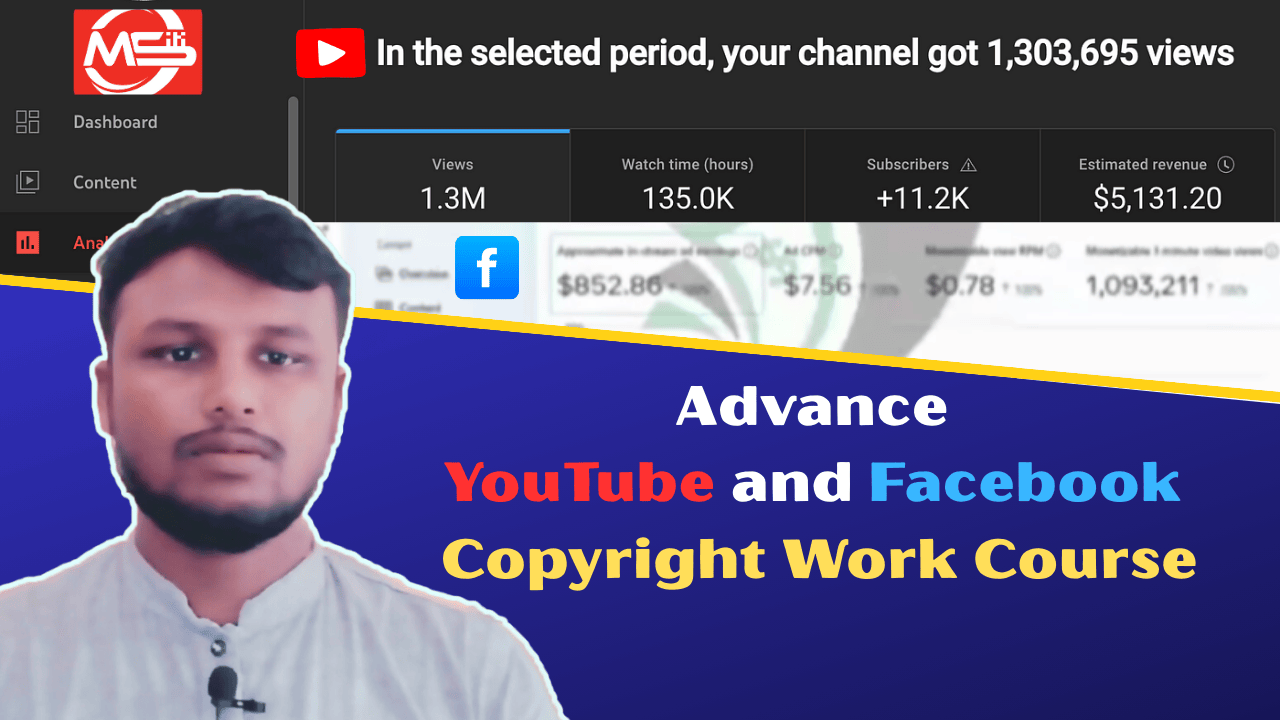 Advance YouTube and Facebook Copyright Work, Earning Challenge - Video Course