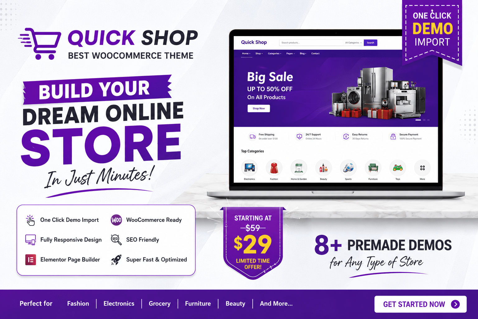 Quick Shop - Ecommerce Wordpress Theme & Product Type Landing Page - Image 2