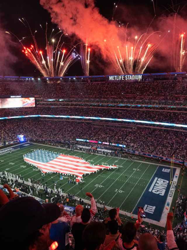 dramatic nfl match celebration with fireworks
