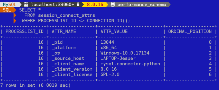 Connector/Python Connection Attributes — Jesper's MySQL Blog