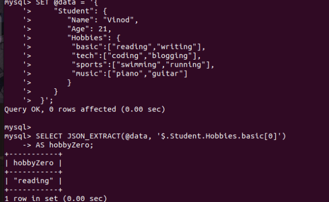 MySQL JSON_EXTRACT - How To Extract Data From JSON Document? - MySQLCode