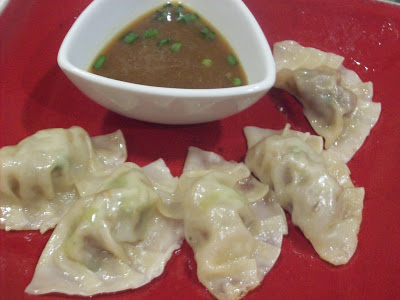 Pork Potstickers with Honey Ginger Dipping Sauce
