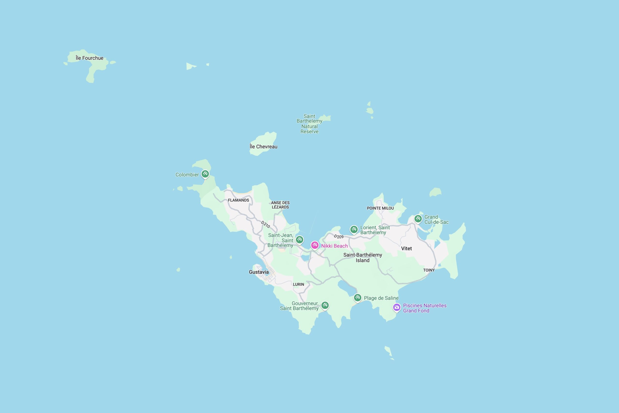 St Barts Map