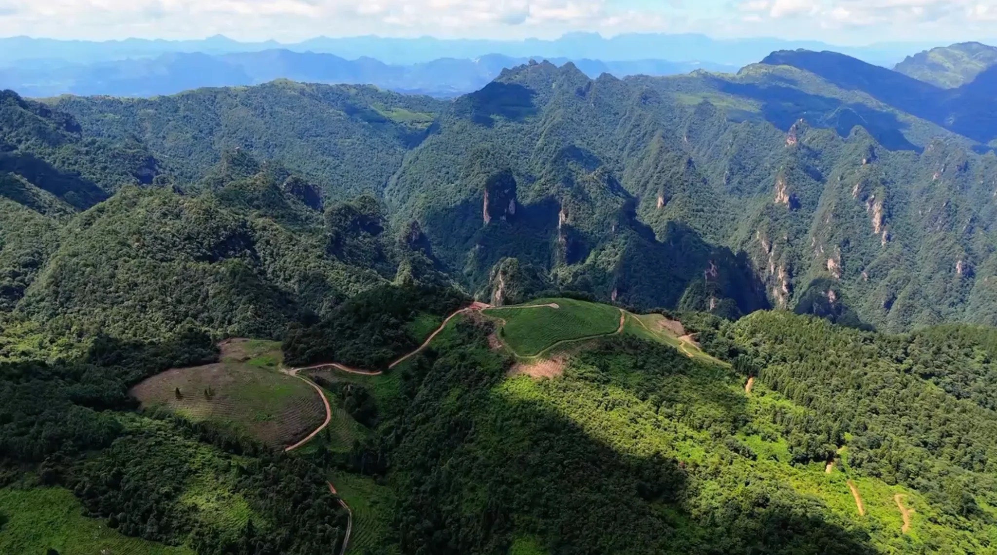 Mountain setting of the Zhangjiajie nature education base