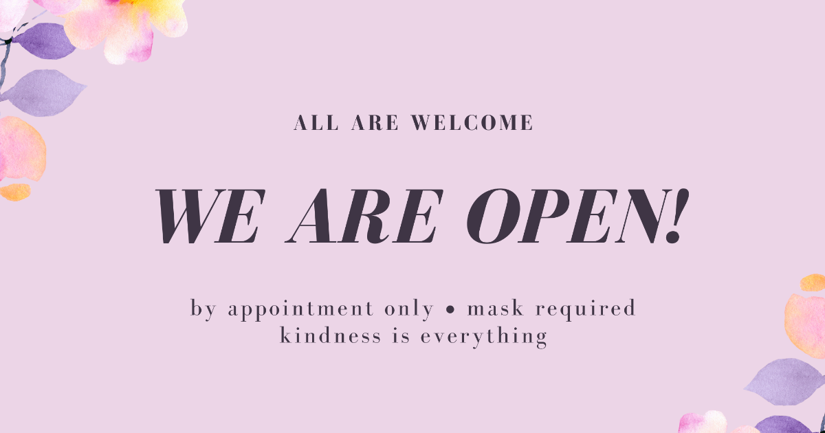 We're Excited to Announce - We Are Open!