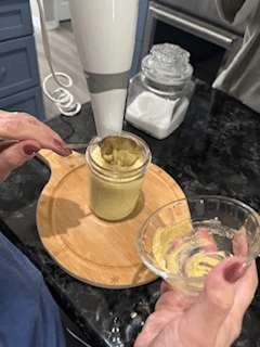 lemon juice homemade mayonnaise mason jar