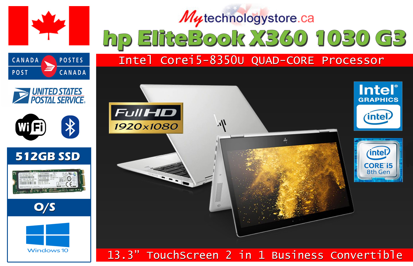 hp ELITEBOOK x360 1030 G3  ジャンク HP EliteBook x360 1030 G3 Multi-Touch 2-in-1 Laptop - 13.3