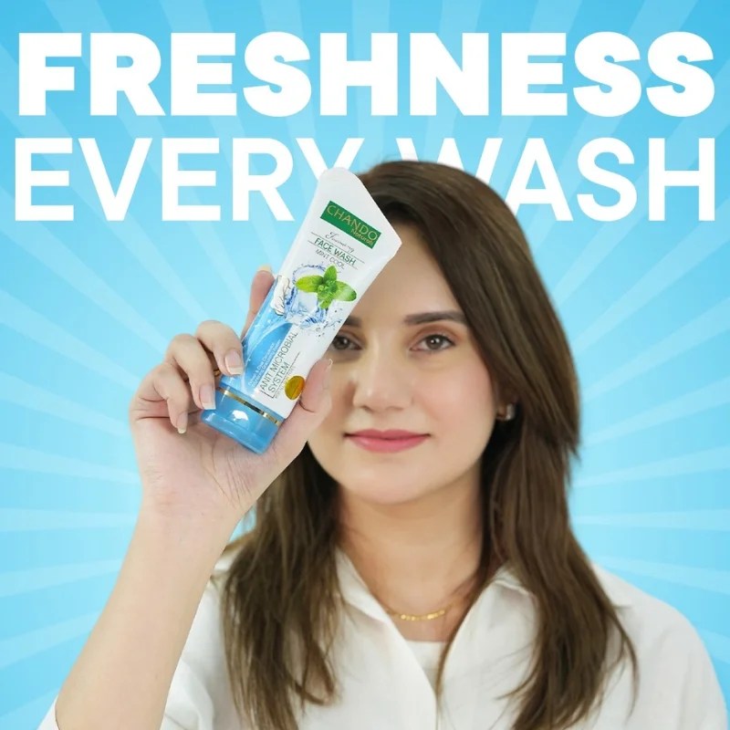 Face Wash | Chando Naturals Mint Cool Anti-Microbial Face Wash 100ml Daily Cleanser for Oily and Acne-Prone Skin