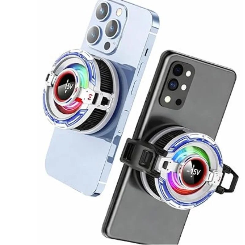 CX16 Magnetic Mobile Cooling Fan | Semiconductor Phone Cooler with RGB Lights | Fast Cooling Gaming Radiator for Android & iPhone