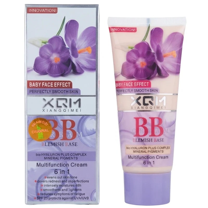 XQM BB Blemish Saffron Crocus Base Cream | 6-in-1 Multifunction BB Cream with Hyaluronic Acid & Mineral Pigments | SPF 15 | 65ml