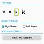 setting font and light or dark in sefira free