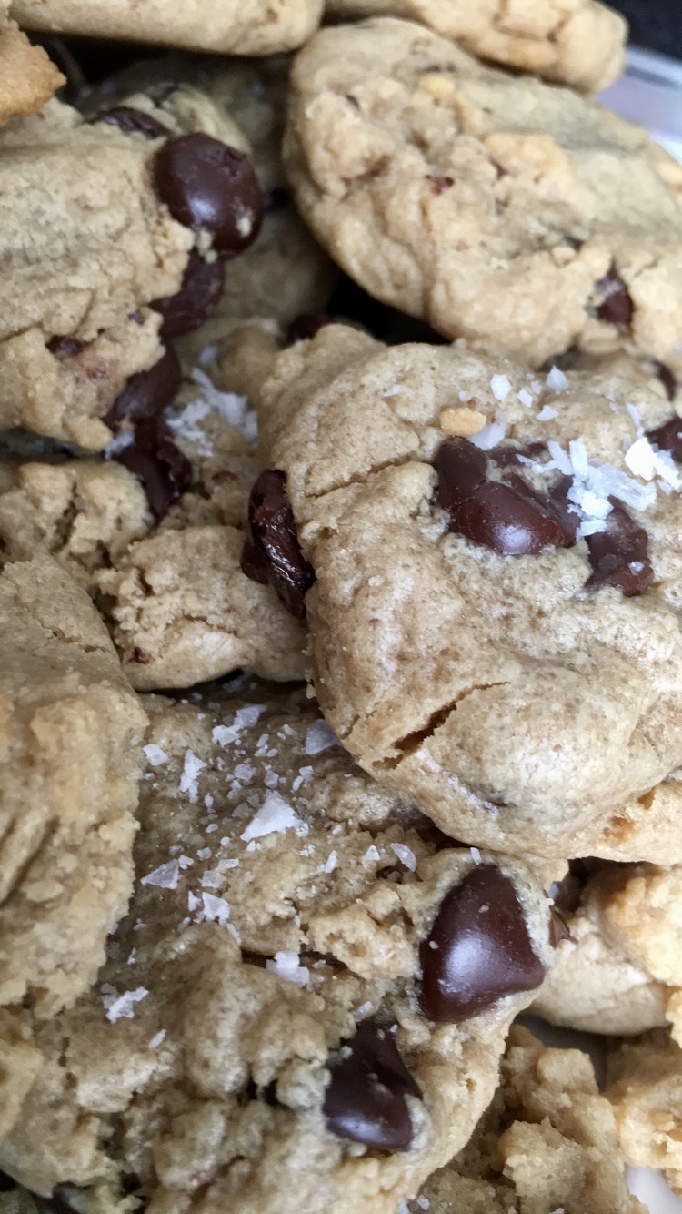 Sea Salt Peanut Butter Dark Chocolate Chunk Cookies