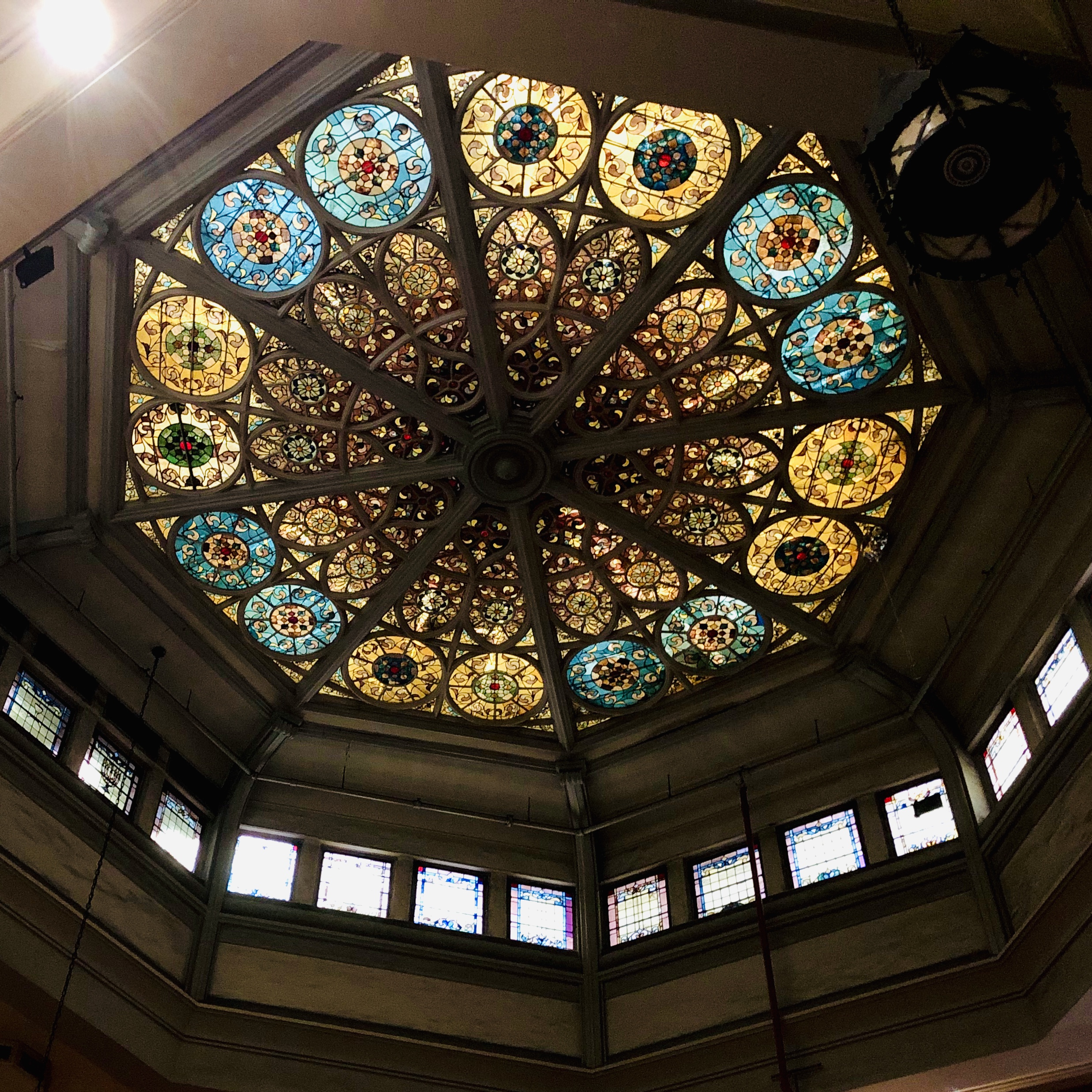 Stained Glass Ceiling - John's Pizzeria