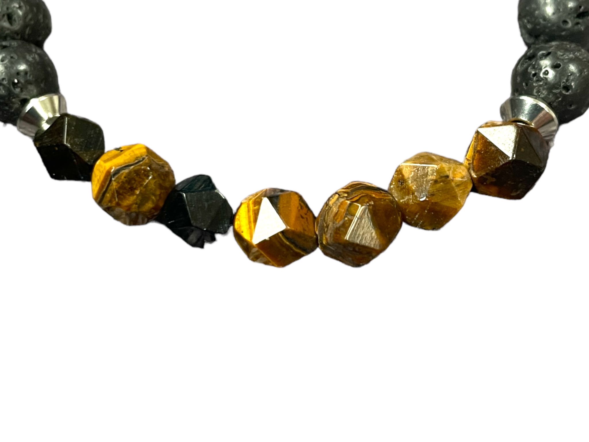 Tigers Eye and Lava Bead Bracelet - Image 2