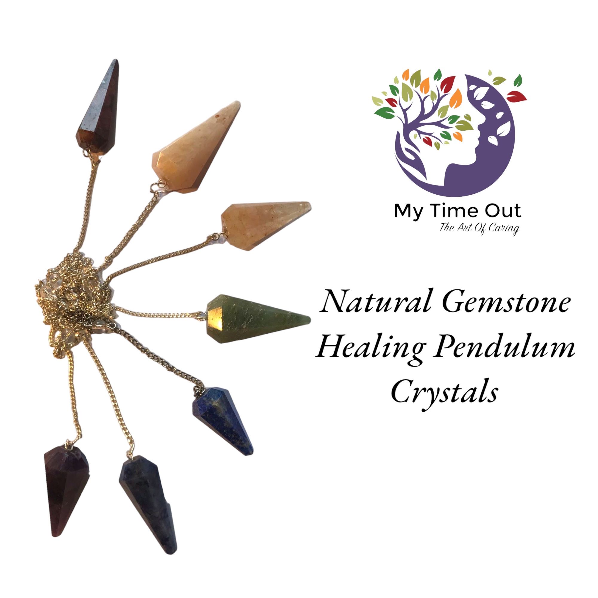 Natural Gemstone Healing Pendulum Crystals