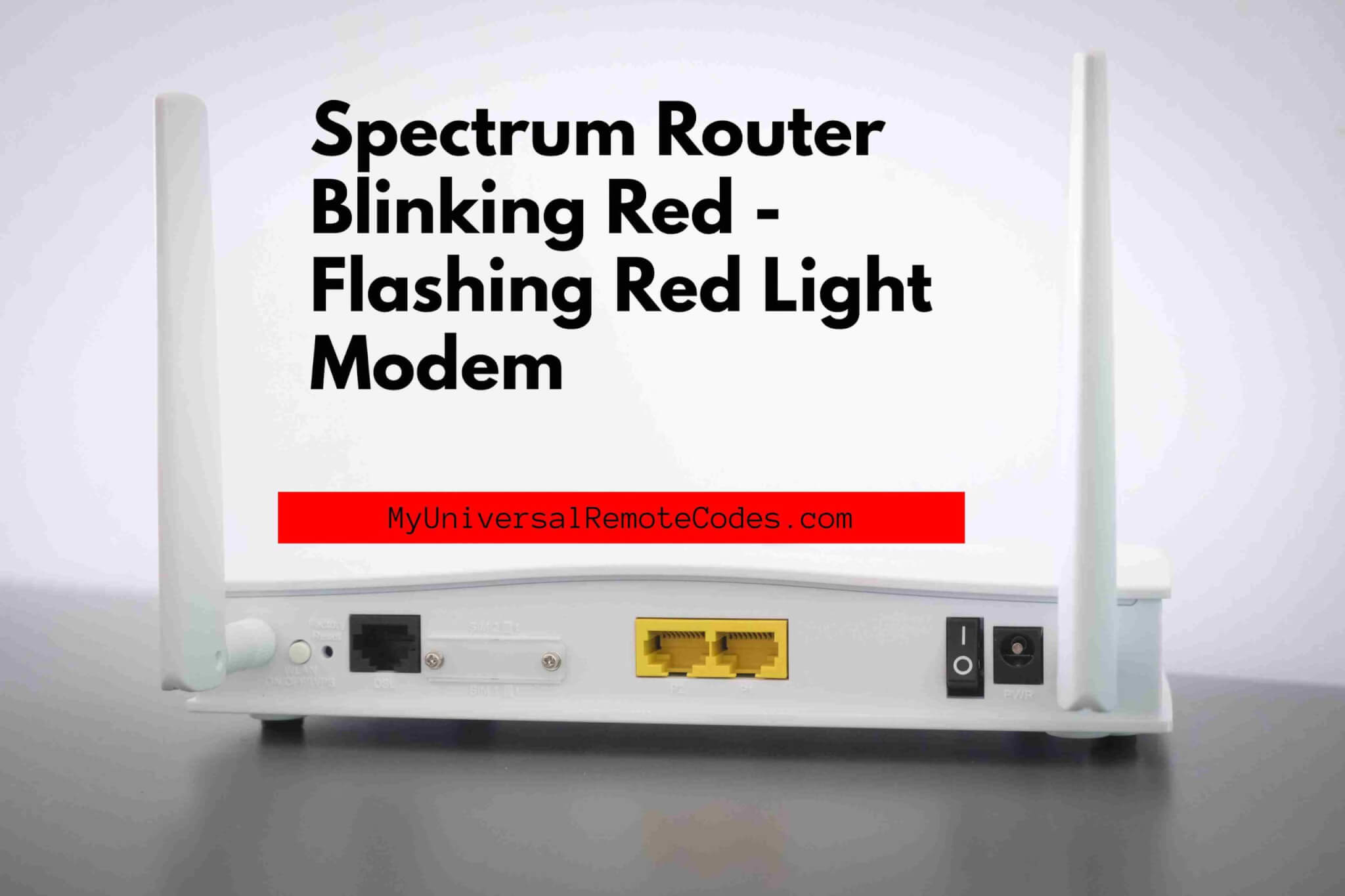 Spectrum router blinking red