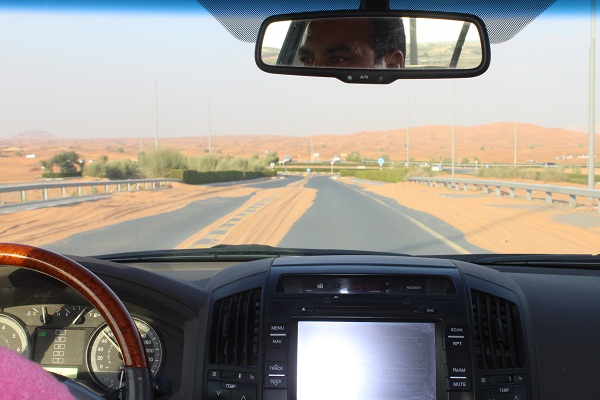 Sand on the highway