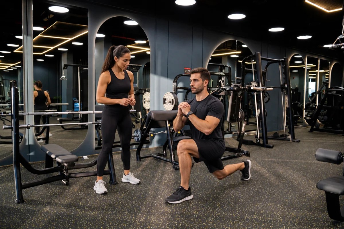 Functional training in a scene based on VI-FIT gym