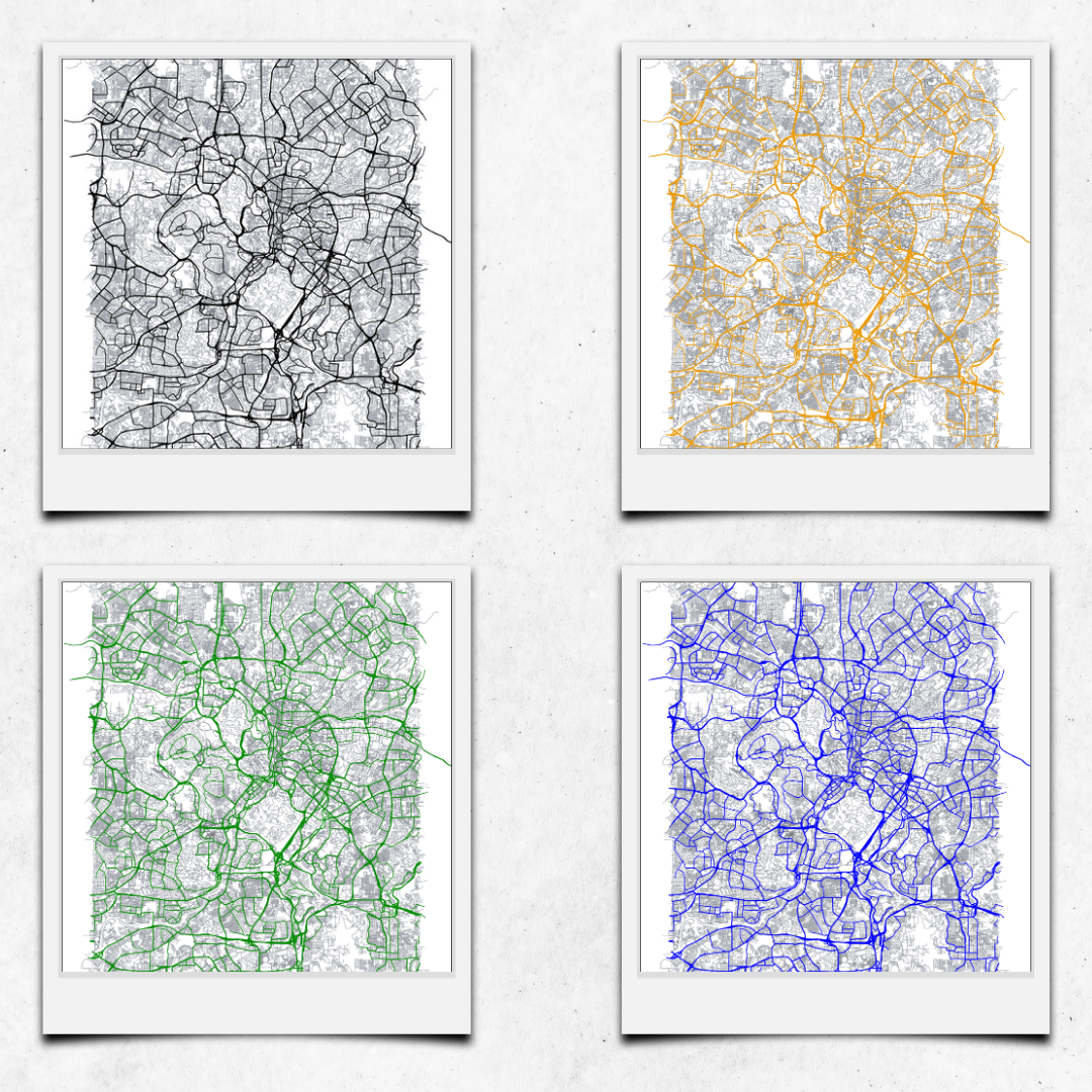 Printable Map of Kuala Lumpur, Digital Download