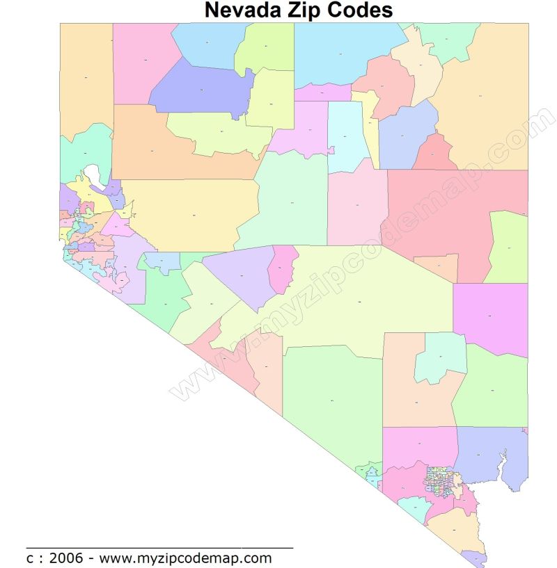 Nevada Zip Code Map Us Map Guide - Nature Background Collection - Desktop Quality