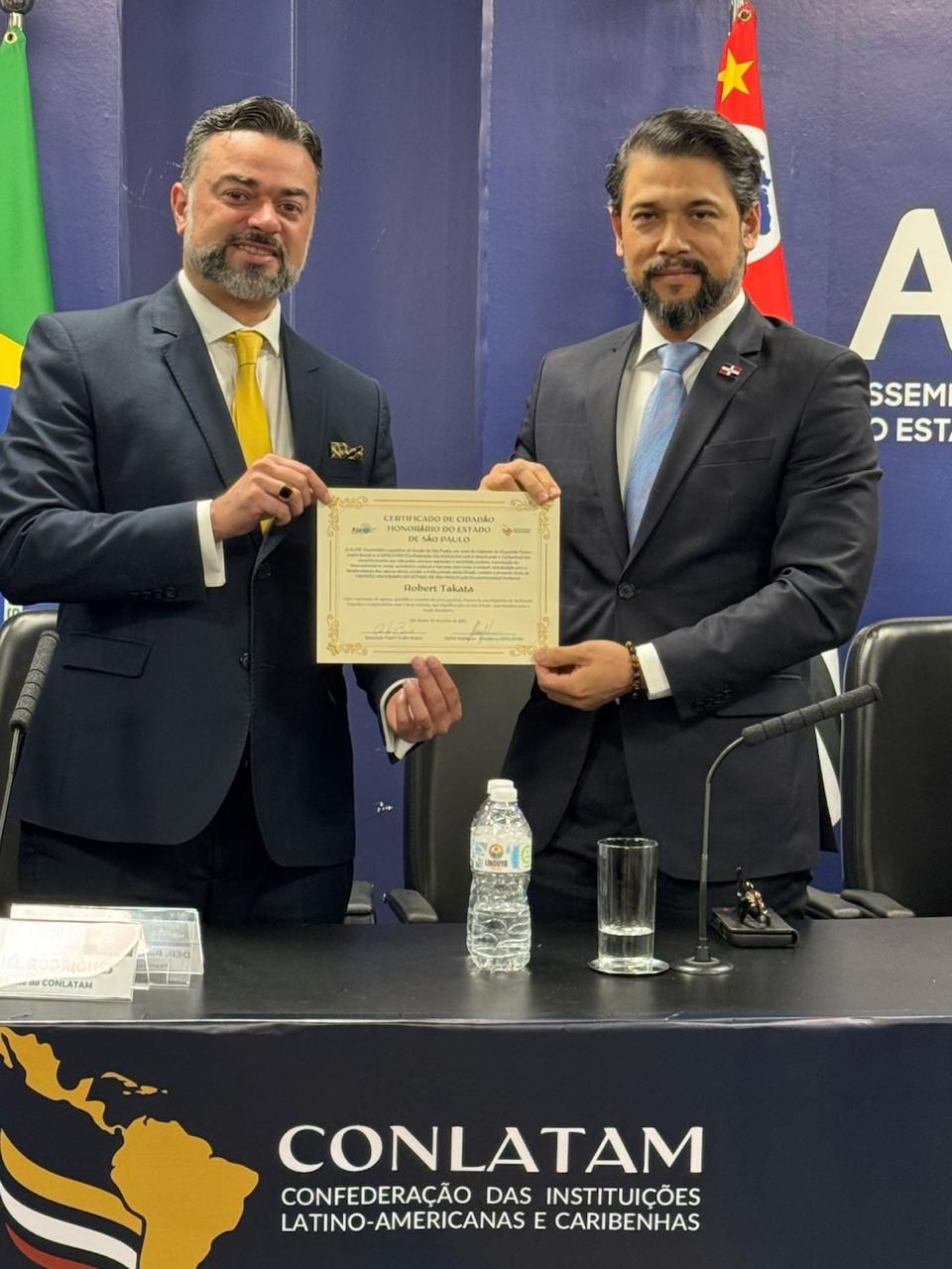 Embajador dominicano en Brasil recibe registro “Ciudadano Honorario del Estado de São Paulo