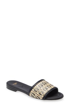 Nesvesno Meander Premotati Fendi Studded Logo Slide Sandal Women Thealternativepa Com