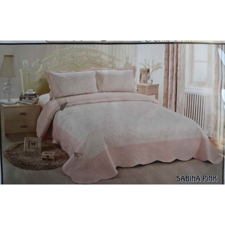 Cotton House Dora Cift Kisilik Gri Yatak Ortusu