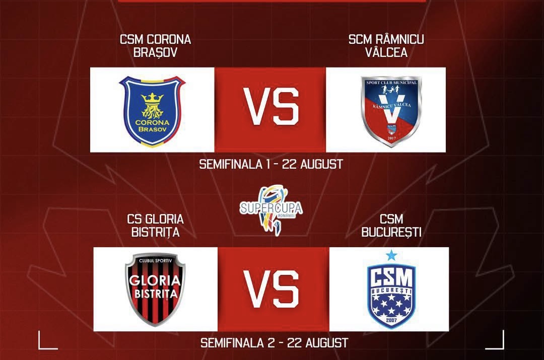 Gloria Bistrița va întâlni CSM București în semifinalele Supercupei României