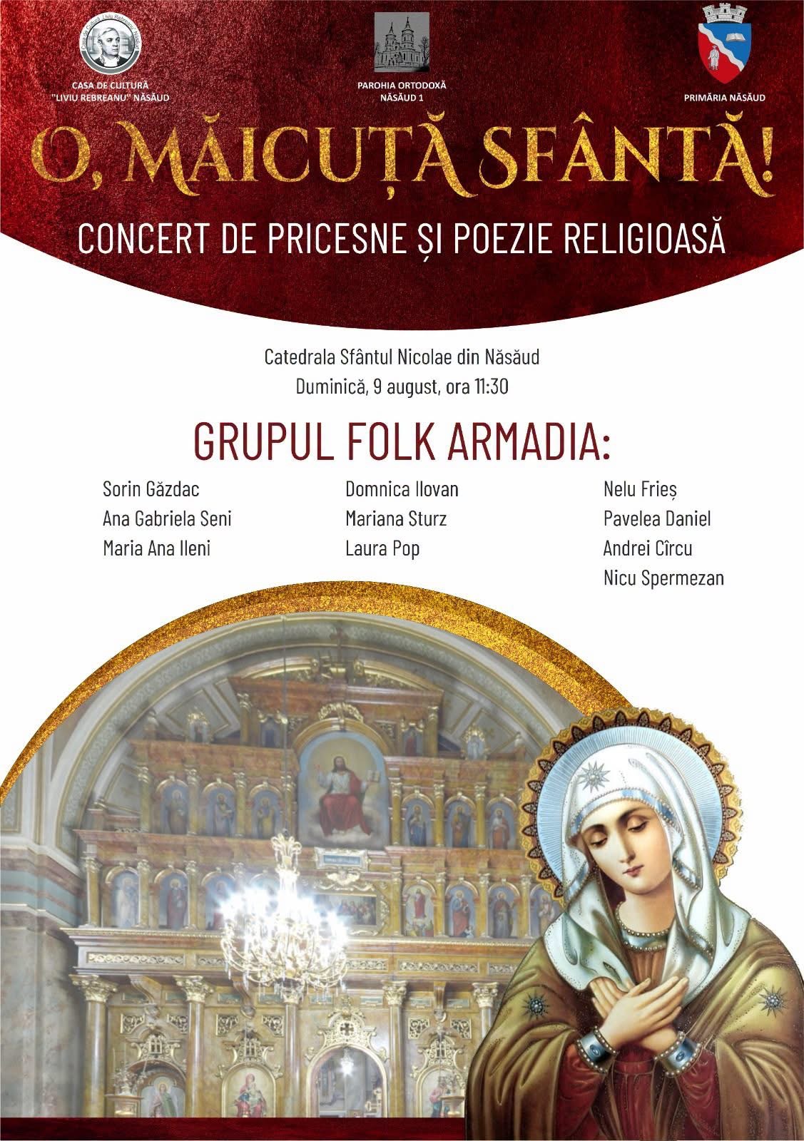Concert de pricesne și poezie religioasă, duminică, la Catedrala „Sfântul Nicolae” din Năsăud