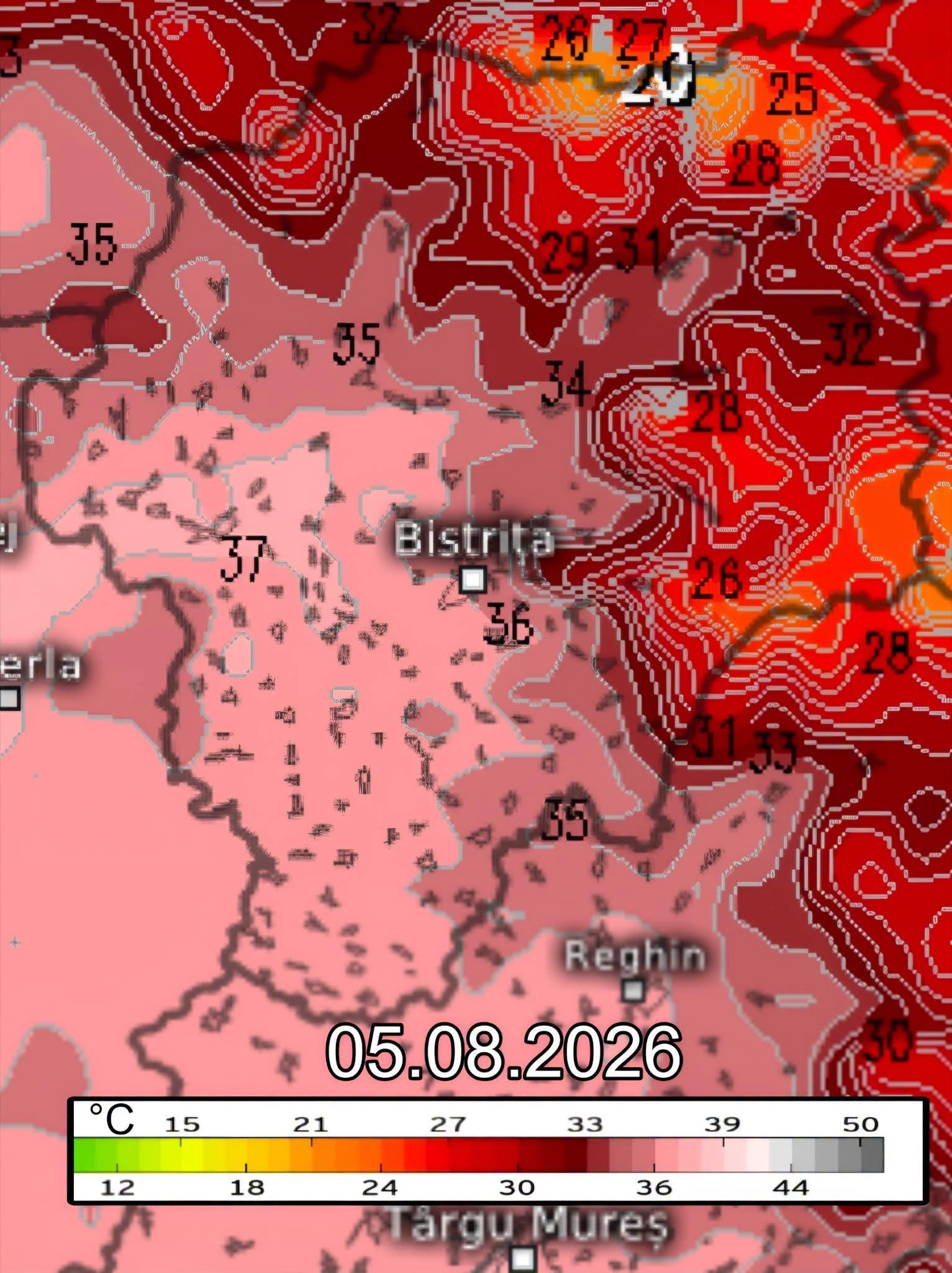 Caniculă în Bistrița-Năsăud. Temperaturile vor ajunge până la 38 de grade