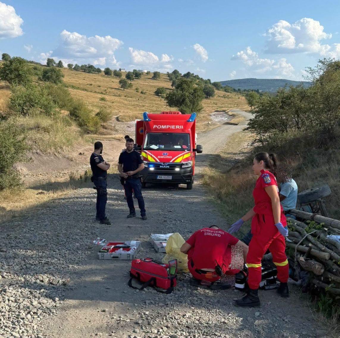 Livezile; O femeie de 33 de ani a murit prinsă sub o căruță. A lăsat în urmă patru copii