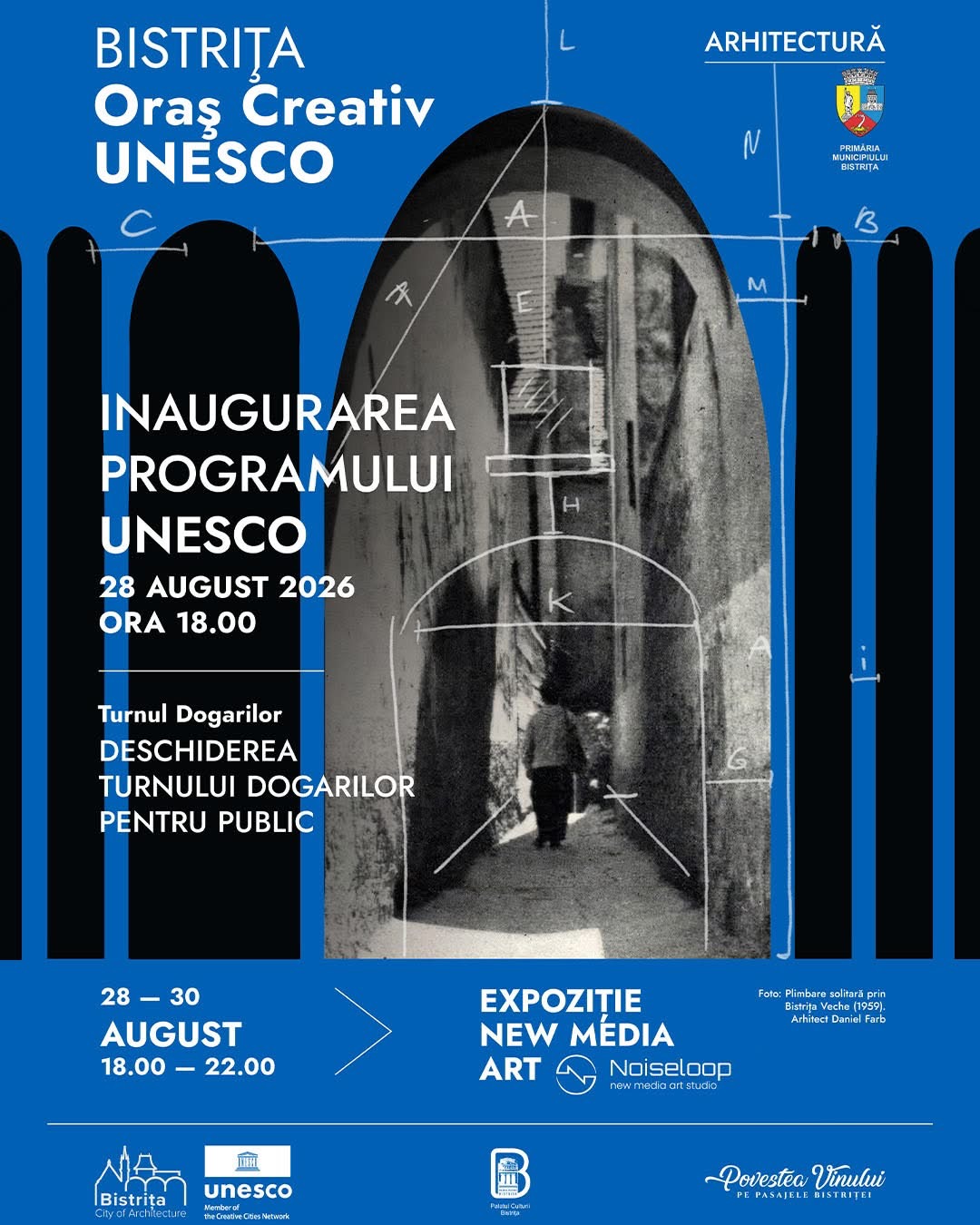 Bistrița inaugurează oficial Programul „Oraș Creativ UNESCO”. Turnul Dogarilor se redeschide publicului